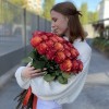25 красно-желтых роз Боргат 50 см